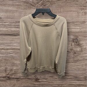 Beige tan American eagle distressed look sweatshirt small